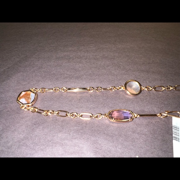 Kendra Scott Natalia Long Station Necklace - Rose Gold/Peach - Picture 4 of 9